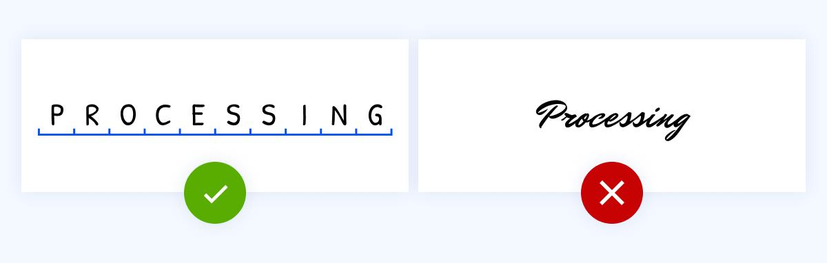 ICR form standard